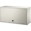 Caisson en bois beige avec porte rabattable - String furniture