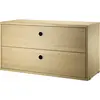 Caisson 2 tiroirs en chêne 78 x 30 x 42 cm - String furniture