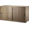 Caisson en noyer 2 portes coulissantes 78 x 30 x 42 cm - String furnit...