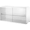 Caisson blanc 2 portes coulissantes en verre - String furniture