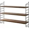 Etagères en noyer avec montants noirs String Pocket - String furniture