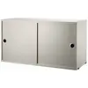Caisson 2 portes coulissantes en MDF beige 78 x 30 x 42 cm - String fu...
