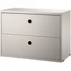 Caisson 2 tiroirs en MDF beige l58 cm - String furniture