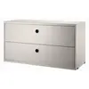 Caisson 2 tiroirs en MDF beige l78 cm - String furniture
