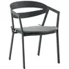 PARIS PRIX Chaise de jardin design split 76cm noir