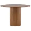 EBUY24 Bianca Table de salle à manger Ø110cm, plaqué chêne.