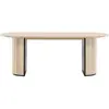 EBUY24 Venture Home - Table de repas ovale Bianca 200 x 90 cm noir et naturel