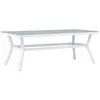 Hioshop Table de jardin virya 200cm blanc & gris