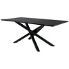 EBUY24 Piazza Table à manger 90x190cm, noir.