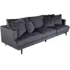 Canapé 3 places en velours sofia 260cm gris foncé