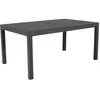 PARIS PRIX Marbella table de salle à manger avec extension supplémentaire, 160, 240 cm, noir, noir.