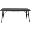 Table à manger extensible gold 180-220cm noir