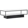 JARDINDECO Furniture Fashion - Table basse en verre et acier Maglehem