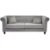 Velvet canapé 3 places en velours gris clair.