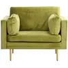 Boom Fauteuil en velours, vert.