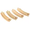 Rails Courbes en Bois de Hêtre - BRIO - Lot de 4 - Mixte - 3 ans et plus