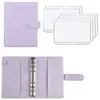INF Classeur À Anneaux A6 Avec 12 Pochettes En Plastique Violet