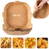Papier jetable Air Fryer - INF - 100 pcs - Jaune - Protection friteuse - Poignée intégrée