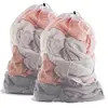INF Lot de 2 Grand sac à linge 60x90 cm Blanc