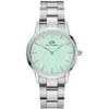 Montre - DANIEL WELLINGTON - Iconic Link - Argenté/Acier - Cadran Vert - Étanchéité 3 ATM