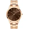 Daniel Wellington Daniel Wellington Montre Iconic Link Amber 40mm Or Rose