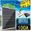 Panneau Solaire 200W 12V USB Chargeur de Batterie 100A Contrôleur pour...
