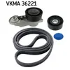 Jeu de courroies trapézoïdales à nervures SKF VKMA 36221