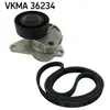 SKF Jeu de courroies trapézoïdales à nervures VKMA36234