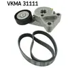 SKF Jeu de courroies trapézoïdales à nervures, par ex. pour VW, Skoda, Seat, Audi