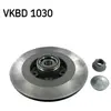 Disque de frein SKF VKBD 1030 arrière, plein, 1 pièce