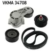 Jeu de courroies trapézoïdales à nervures SKF VKMA 34708