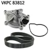 SKF Pompe à eau + kit de courroie trapézoïdale à nervures VKMC33843