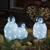 Konstsmide Christmas Set de 3 figurines LED acrylique Famille pingouin
