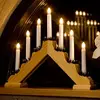 Konstsmide Christmas Chandelier LED en bois clair à 7 lampes