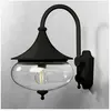 Libra Applique d'extérieur Classic Dome Down - Noir mat, IP23 - Konsts...