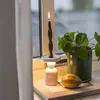 Konstsmide Lampe à poser LED rechargeable Nantes, blanc, aluminium, IP...