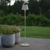 Konstsmide Lampadaire LED rechargeable Pomezia, blanc, 124 cm, IP54, U...