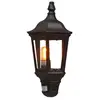 Konstsmide Applique Firenze demi-coupe, capteur, noire