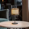 Konstsmide Lampe de table LED rechargeable Bottle, noir, aluminium, IP...