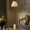 Globen Lighting Lampadaire Gino, pied en travertin, beige, 145 cm