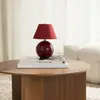 Lampe à poser LED rechargeable Globen Lighting Iris 16, rouge, textile