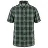 Chemise Fjällräven Övik Travel manche courte bleu nuit vert patine - M