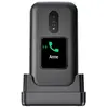 Doro 2880 - Téléphone à clapet simple pour seniors avec écran externe - 4G - Noir/Blanc