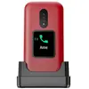 Téléphone portable DORO 2880 clapet 4G Bluetooth 1000 mAh Rouge Blanc