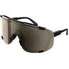 Lunettes POC Devour Wide Fit noir verre Clarity Trail Light argent