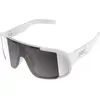 Lunettes POC Aspire Wide Fit blanc verre Clarity Road argent