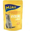 12x85g Mjau Cat Pouch poulet en gelée nourriture pour chats humide