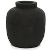Bazar Bizar Vase en terre cuite noire H14