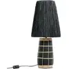 Bazar Bizar THE NAXOS-Lampe à poser Terre cuite/Rotin H56cm Noir