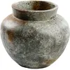 Bazar Bizar Vase en terre cuite antique gris H23